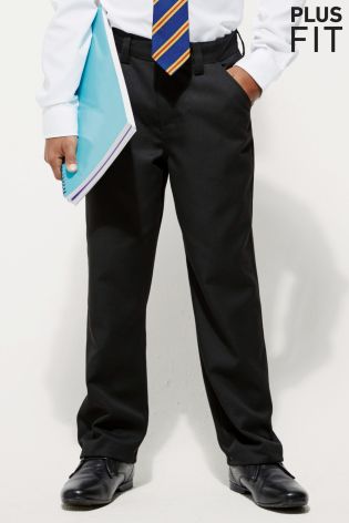 Black Flat Front Trousers (3-16yrs)